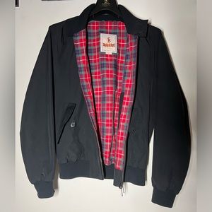 ORIGINAL BARACUTA G9 HARRINGTON JACKET WATERPROOF COTTON SIZE 38 BLACK